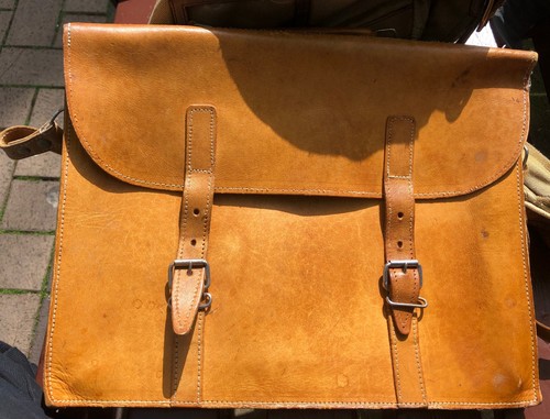 Vintage leather satchel - vintage,