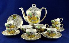 EMPIRE Crinoline LADY SHELTON BELLE Ivory Complete Coffee Set Cups Saucers Etc