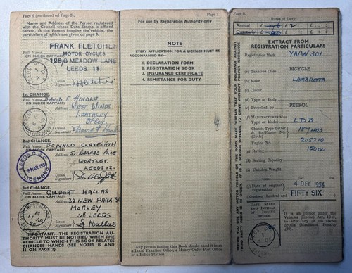 Original log book for - original, r.f.60
