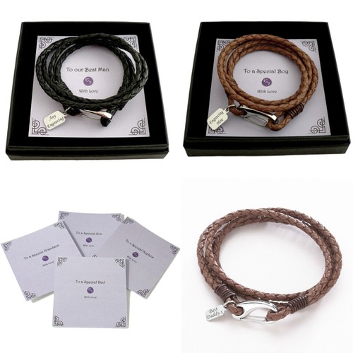Leather bracelet personalised - leather, bracelet,