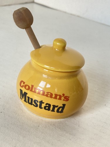 Colmans mustard pot and - colmans, wooden