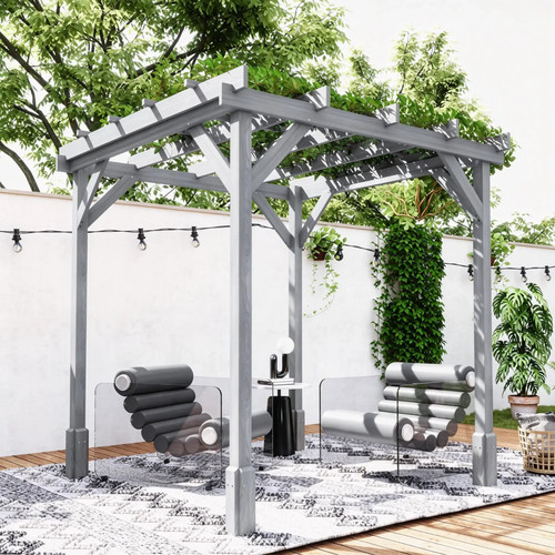 2x2m wooden pergola kit - 2x2m, garden