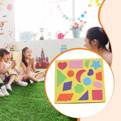 Geometric puzzle play - puzzle, mat