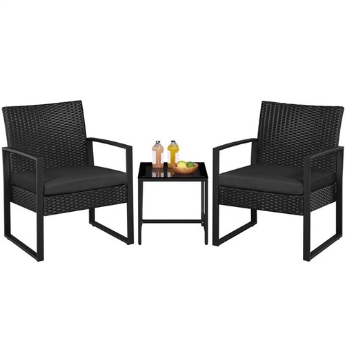 Piece patio set rattan - 3-piece,