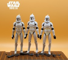 STAR WARS FIGURE 2008 ANIMATED CLONE WARS CLONE TROOPER BUILD ARMY X3