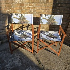 Pair Teak Directors Chairs