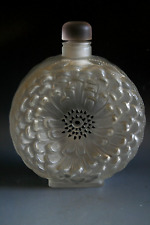 EXTRA LARGE RENE LALIQUE DAHLIA GLASS SCENT BOTTLE - CIRCA 1931