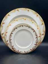 Lenox Essex Maroon Porcelain Set Of Plates Dinner Dessert Side Lovely Set