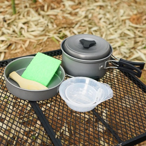 Camping cookware mess kit - cookware,
