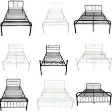 UK Metal Bed Frame3ft/4ft/4ft6 Bedstead Single Double Platform Bedroom Furniture