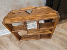 Vtg Rustic Farmhouse Country Wood Wall Display Shelf Shadow Box Heart Cottage