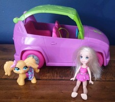 Polly Pocket DRIVE N' SLIDE CAR - Mattel  with doll