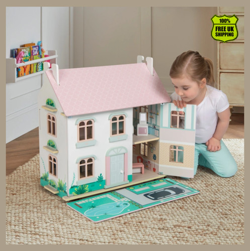 Sofie wooden doll house - wooden, with