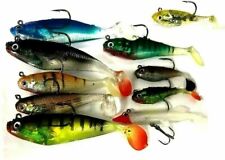 10 X Mixed Soft Pike Lures,Pike Baits, Pike Rigs, Pike fishing lures, pike plugs