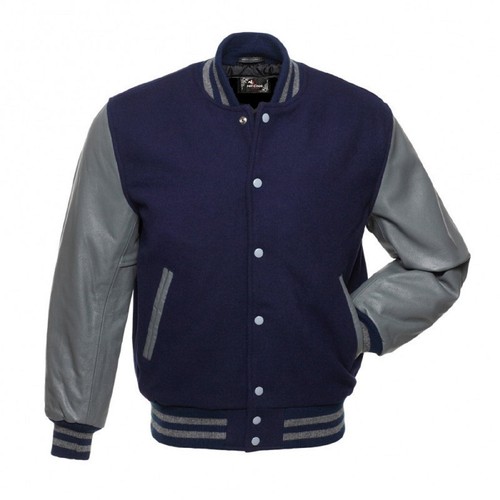 Navy blue wool grey - wool, real