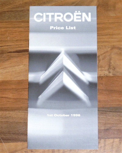 1996 citroen price list ax - 1996,