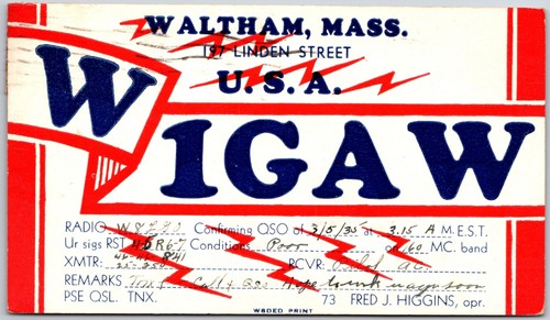1935 qsl radio - qsl,