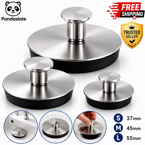 Stainless steel bath sink plug - stainless,