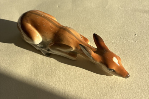 Vintage ussr ceramic deer - ceramic, deer/fawn