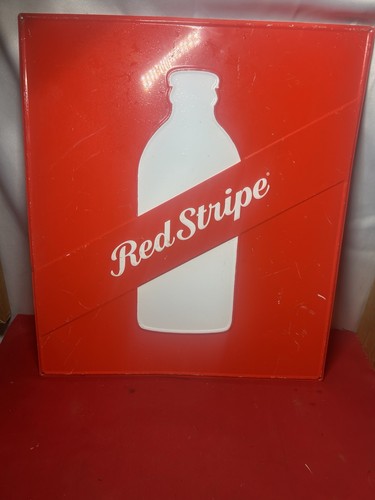 Red stripe beer steel sign - stripe, 20