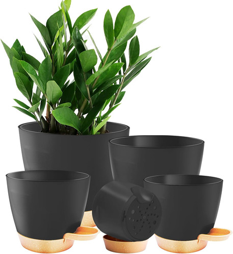 Self watering plant pots with - watering,