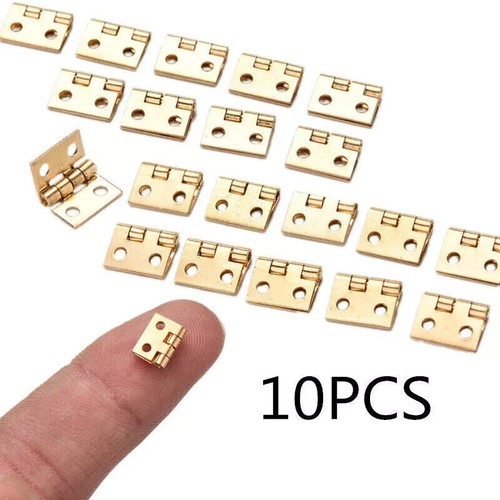 10pcs mini brass hinge - brass,