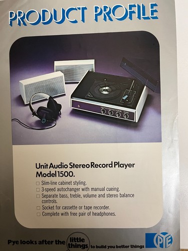 Pye 1500 audio stereo - stereo, record