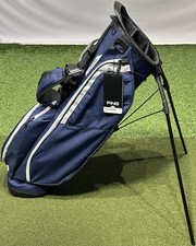 PING Hoofer Lite 4-Way Stand Carry Golf Bag Navy/Platinum - No Logo - NEW!