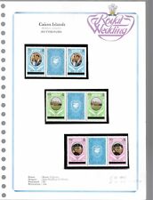 Caicos Islands  1981 Royal Wedding Gutter Pairs