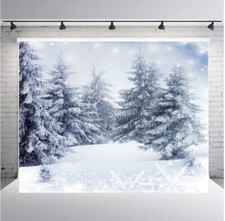 Winter Snow Forest Trees Photography Backdrop Photo Studio Background Kids Props