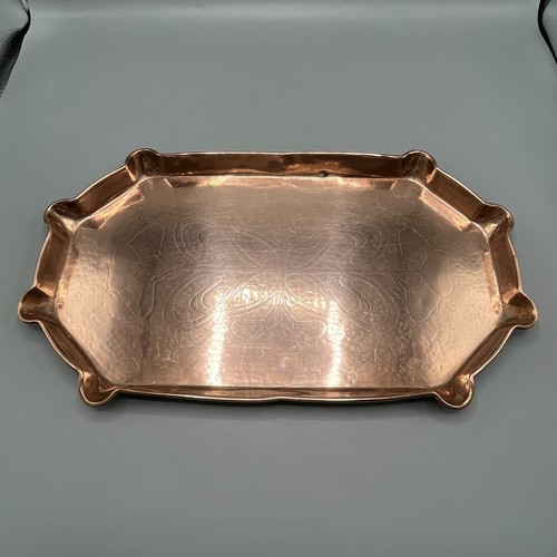 Antique copper gallery tray - antique,
