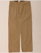 MURPHY & NYE Mens Straight Casual Trousers W36 L32 Beige Cotton DR07
