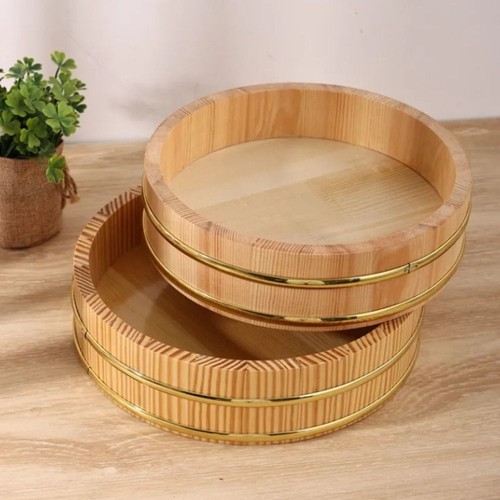Rice sushi wooden bowl - wooden, bucket