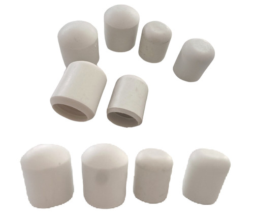 White rubber ferrules - white,