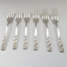Set of 6 Silver Rose Sheffield