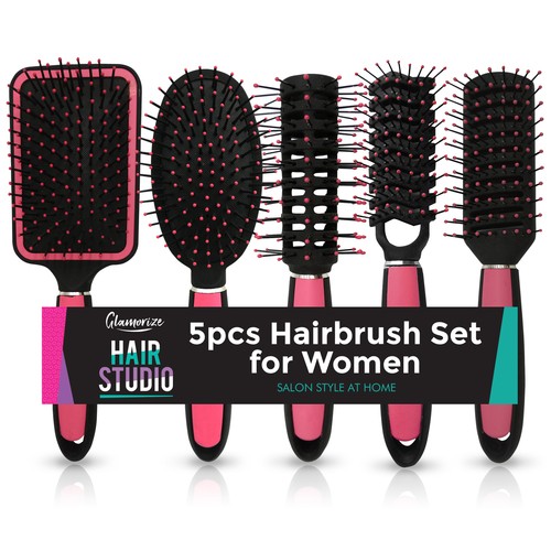 5pk hair brush set - hair, salon