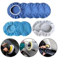 10X 9 to 10 inch Car Orbital Buffer Polisher Pads Bonnets Microfibre Cover Kits
