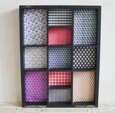 11 Grid Hand Crafted Wooden Storage Divider Decoupage Box Drawer Desk Organizer
