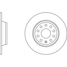 2x Brake Discs Solid For VW