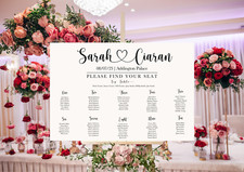 Wedding Table Seating Plan, Personalised Wedding Seating Chart, Wedding Seating