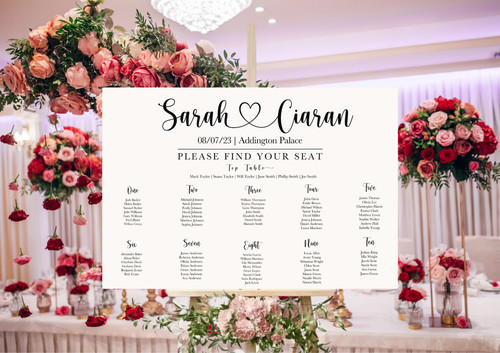 Wedding table seating plan - table,