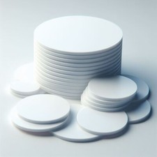 3mm White Acrylic Circles -