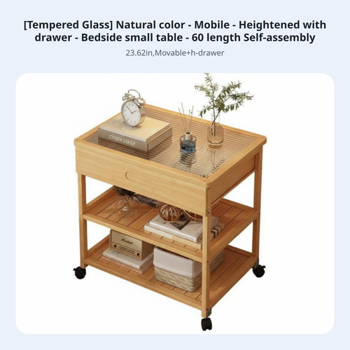 Rolling nightstand with - nightstand,