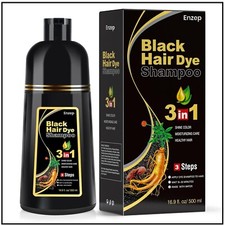 Hair Dye Shampoo Instant Hair Dye 3 in 1+100% Grey Coverage - Herbal Ingredients