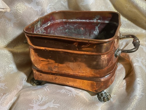 Antique copper square planter - square,