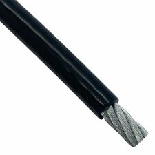 3mm - 4mm 7x7 Stainless Steel Wire Rope BLACK PVC Multiple Lengths UK STOCK