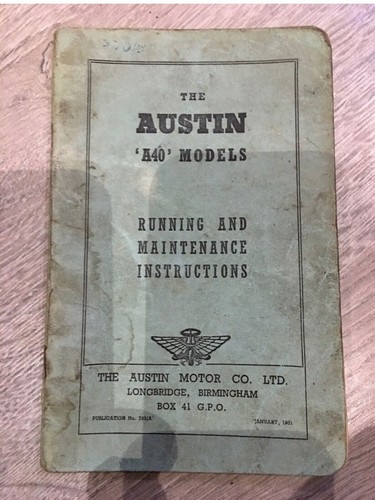 Austin a40 running - austin,