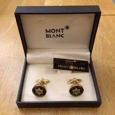 Mont Blanc Cufflinks & Tie Clips Set In Presentation Box