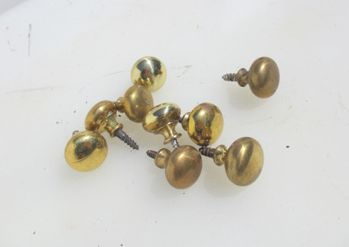 Vintage brass cabinet knob - brass,