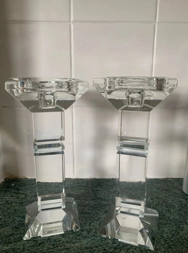 Bowring crystal candle sticks - crystal,